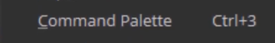 command palette