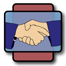 handshake button