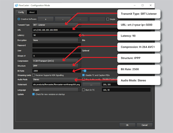 FlowCaster Config